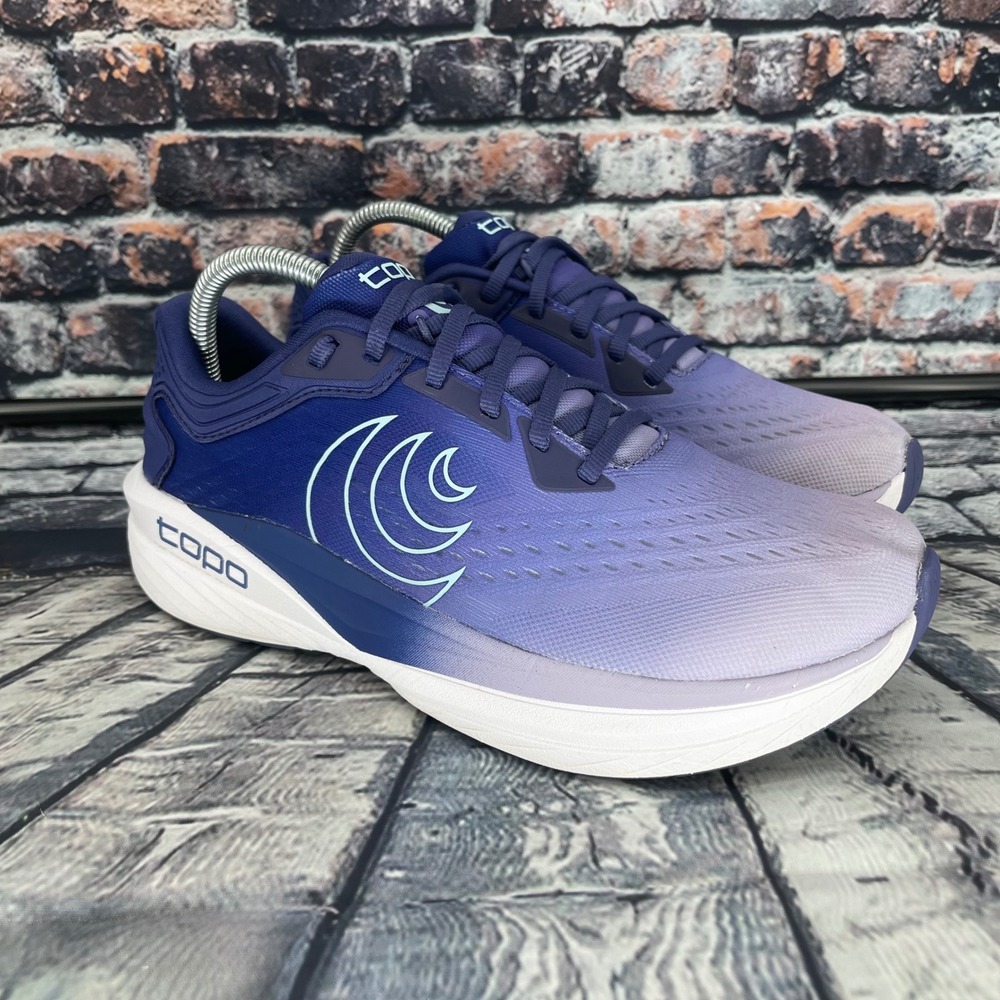 Topo Athletic Phantom 4 Womens 9 Running Shoes Purple Blue ZipFoam 5mm Drop VEG